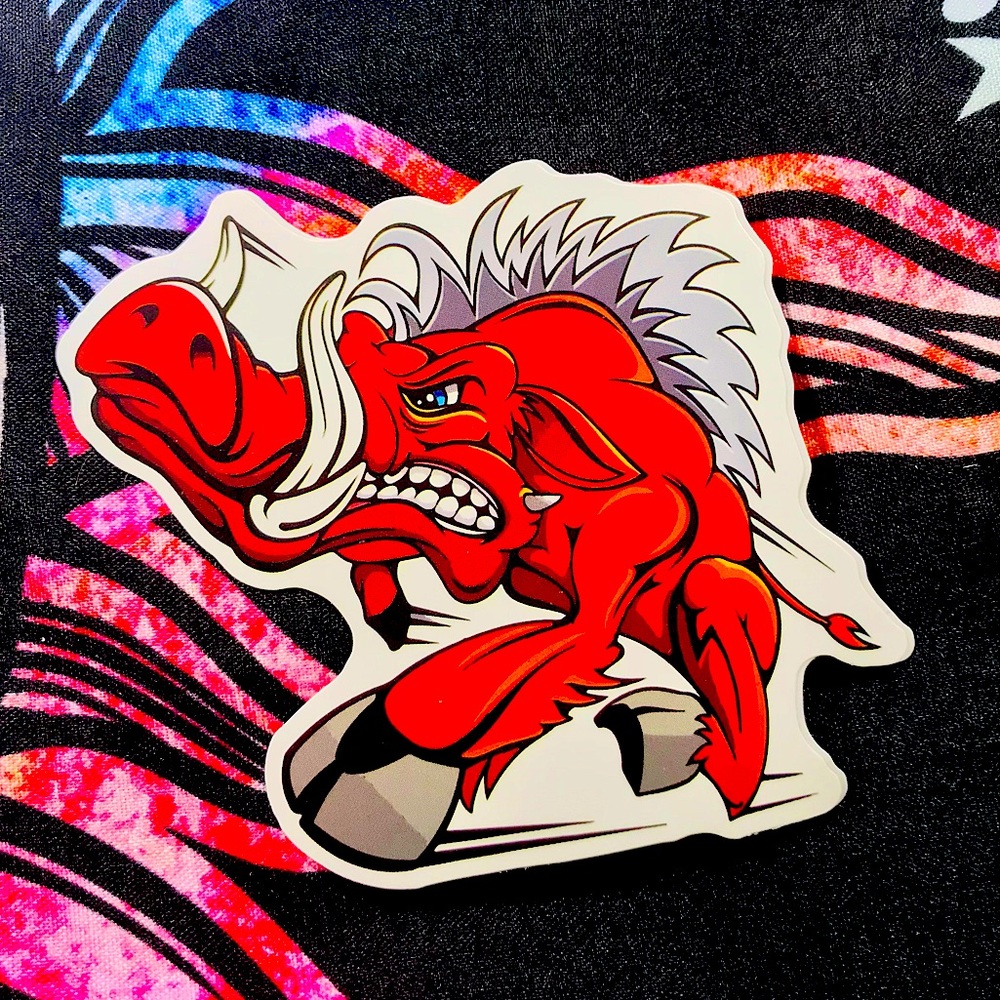 RazorBack Hog  Single Decor Accent Waterproof Sticker